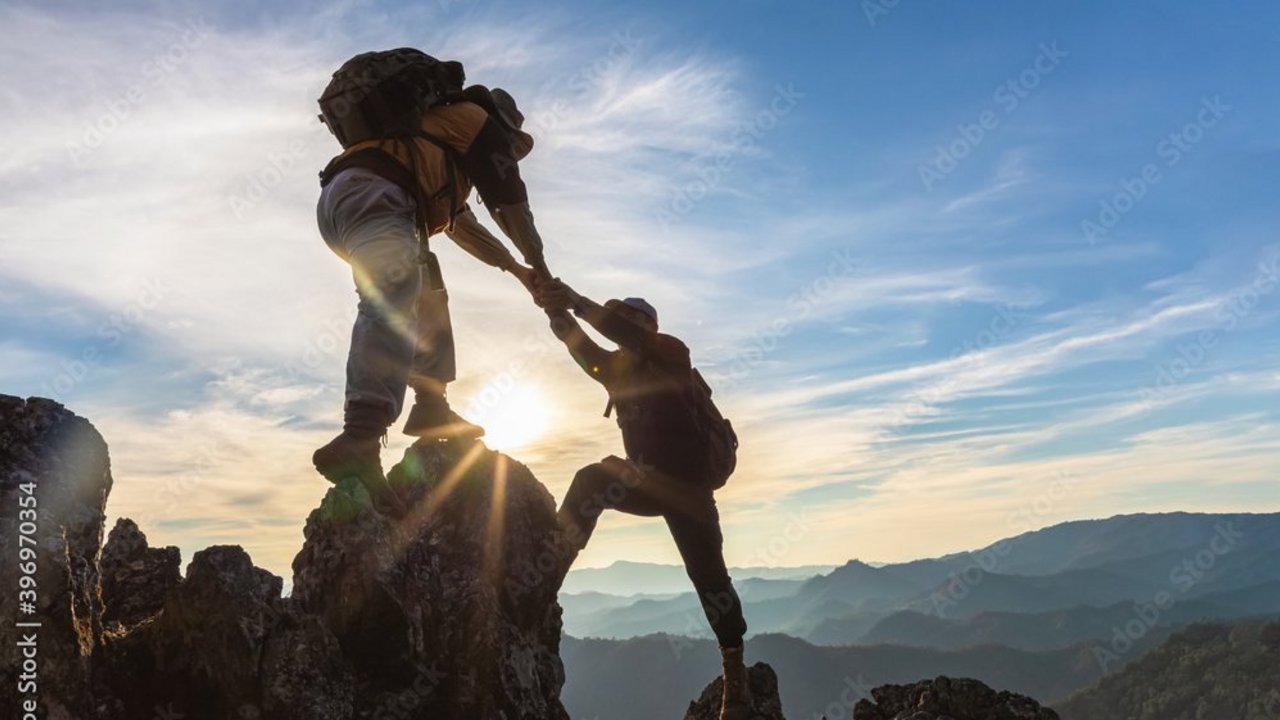 Berge erklimmen zusammen